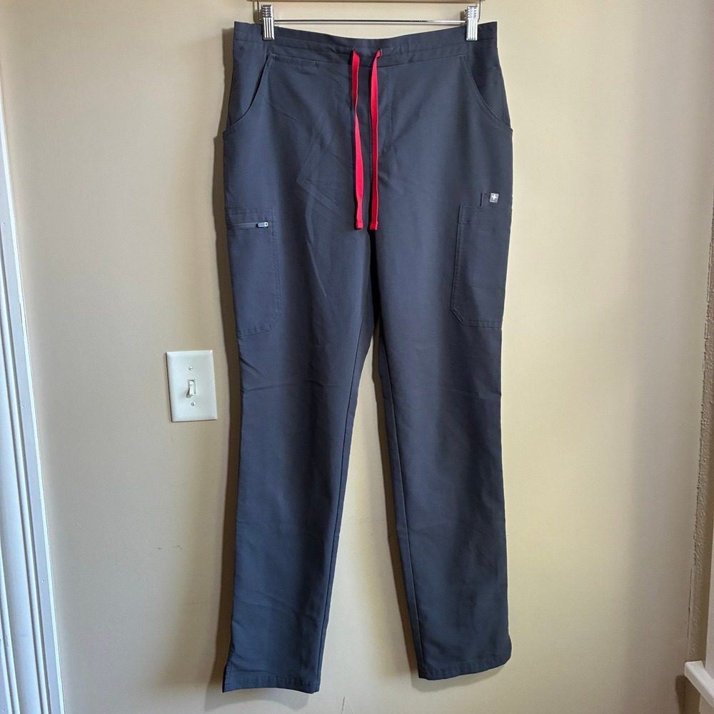 Figs Technical Collection Scrub Pants M Tall Graphite Gray Women's Stretch